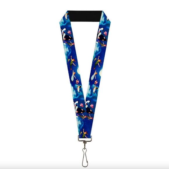 Buckle Down Lanyard Peter Pan Flying Scene Unisex 1" Neutral - Picture 1 of 7